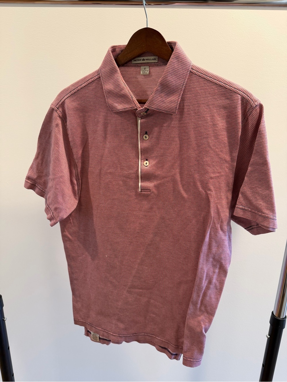 Peter Millar Men's Dusty Rose Short Sleeve Polo